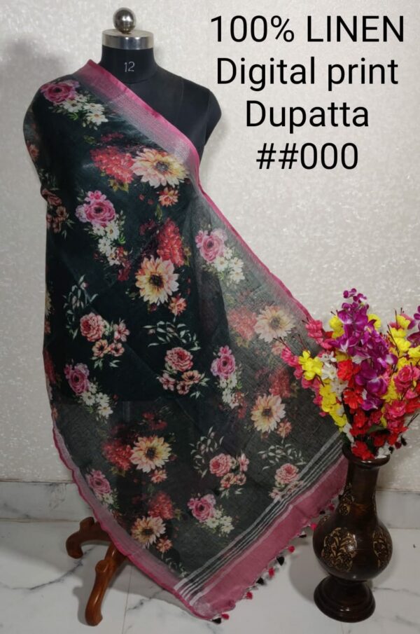 Linen Digital Print Dupatta