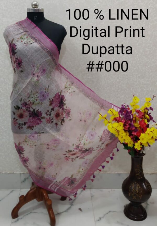 Linen Digital Print Dupatta