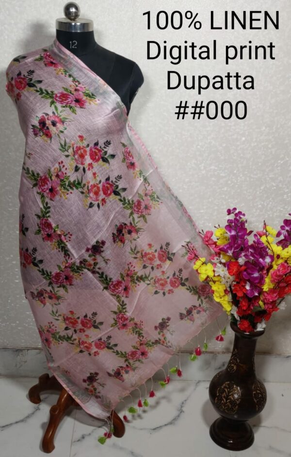 Linen Digital Print Dupatta