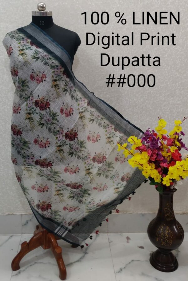 Linen Digital Print Dupatta