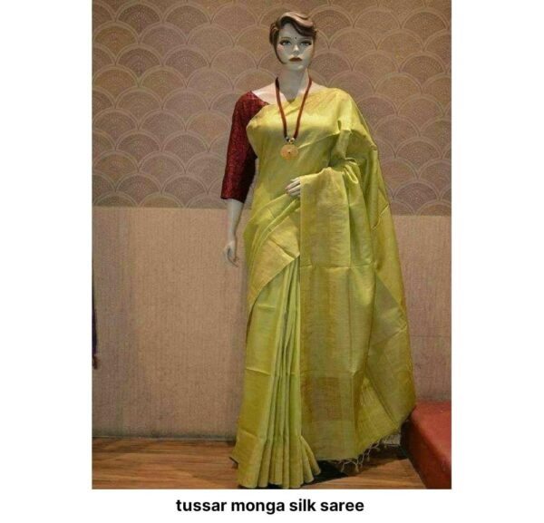 Moonga Tussar Silk Handloom Saree