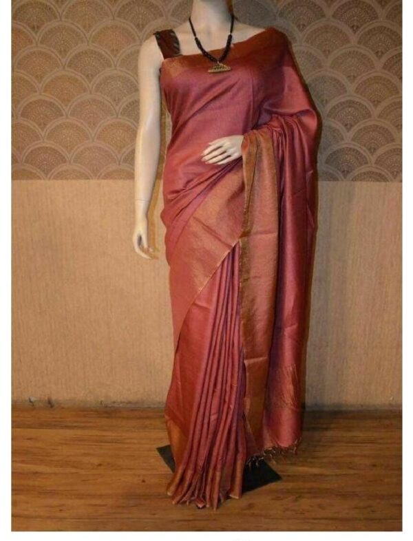 Moonga Tussar Silk Handloom Saree