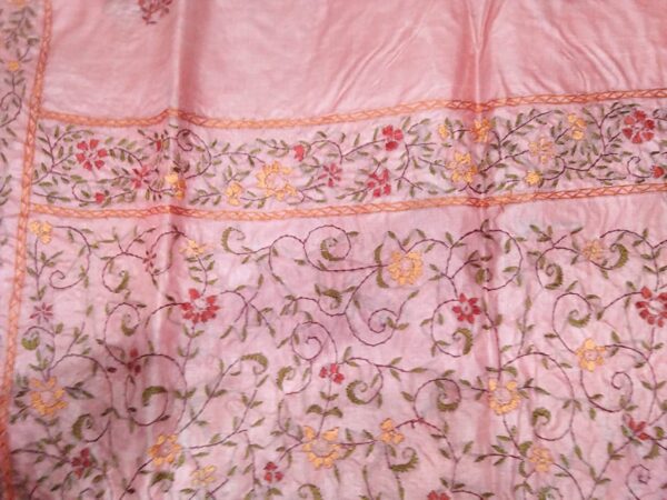 Pure Tussar Silk Embroidered Saree - Image 7