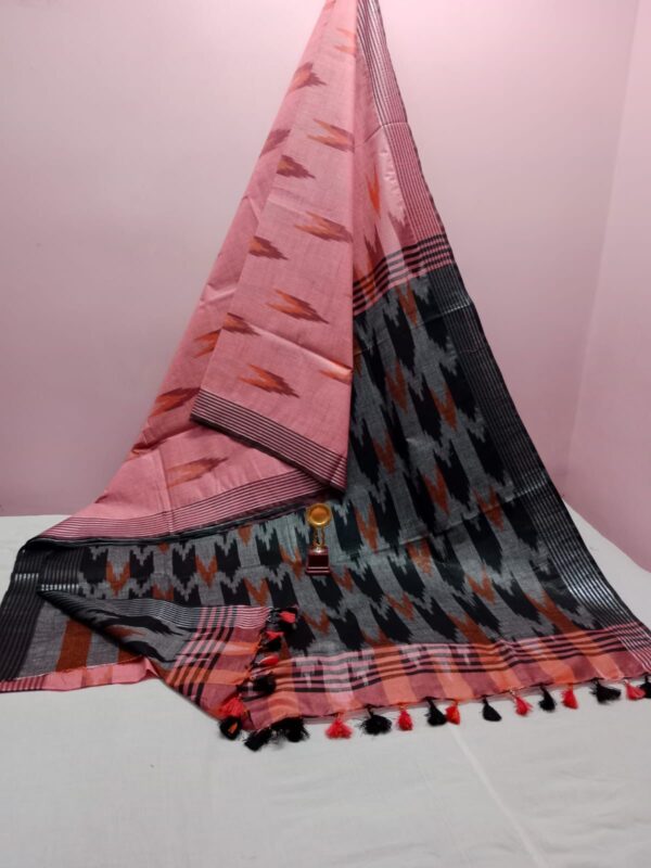 Bhagalpuri Handloom Pure Cotton Ikkat Saree for Women