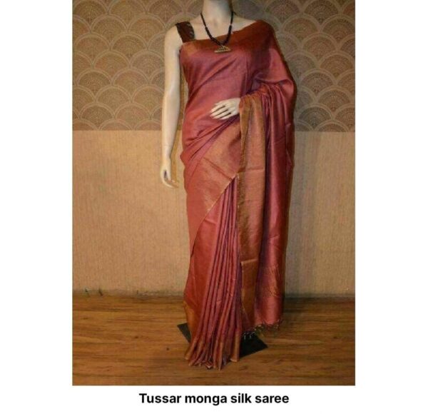 Moonga Tussar Silk Handloom Saree