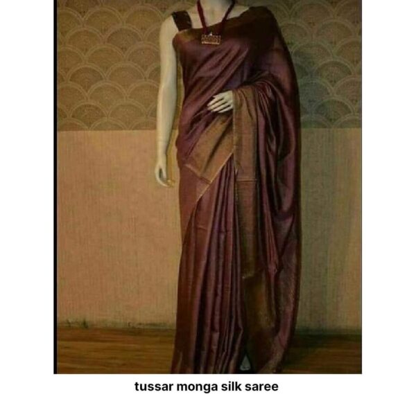 Moonga Tussar Silk Handloom Saree