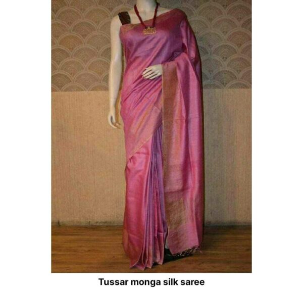 Moonga Tussar Silk Handloom Saree