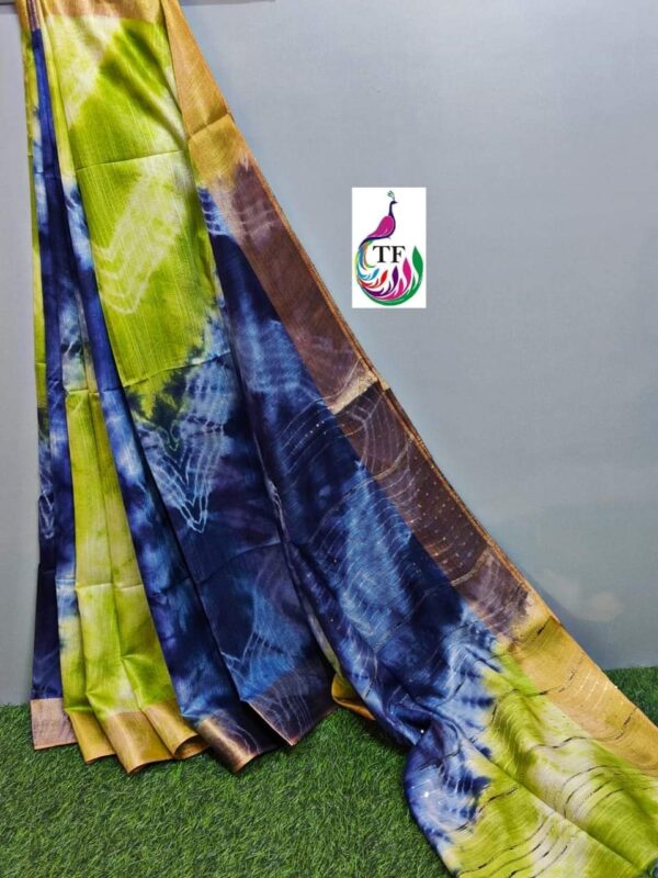 Bhagalpuri Handloom Cotton Shibori Print Saree for Women