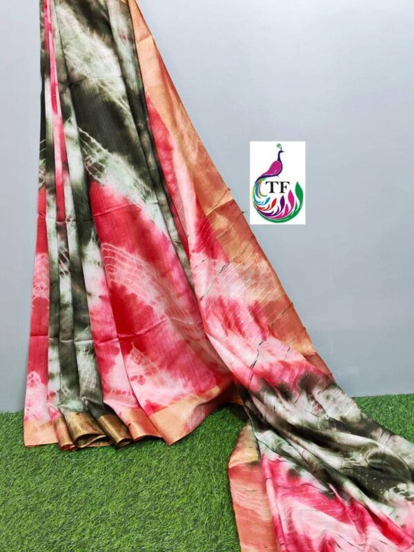 Bhagalpuri Handloom Cotton Shibori Print Saree for Women