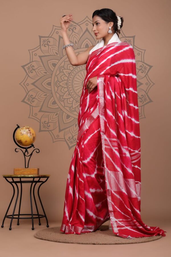 Bhagalpuri Handloom Cotton Shibori Print Saree for Women