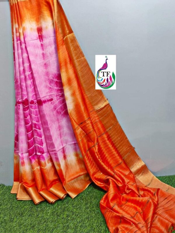 Bhagalpuri Handloom Cotton Shibori Print Saree for Women