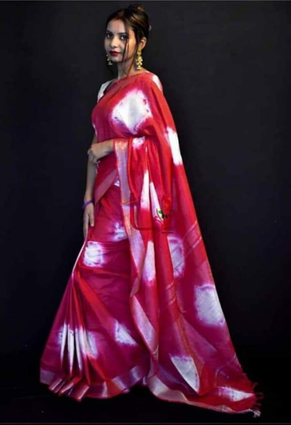 Bhagalpuri Handloom Cotton Shibori Print Saree for Women